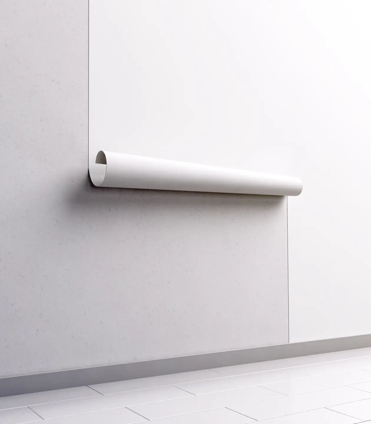 Funkel Service Eine Tapete ist halb abgenommen